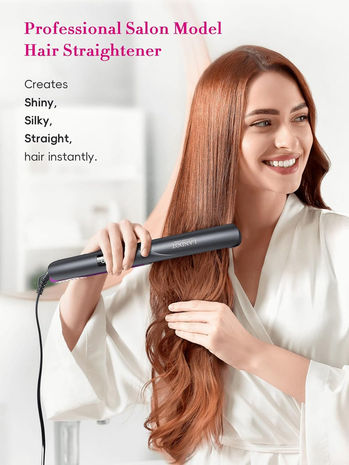 LANDOT Glätteisen & Styler für Glattes, Geschmeidiges & Weiches Haar mit Verbesserter Glanz - Haargl