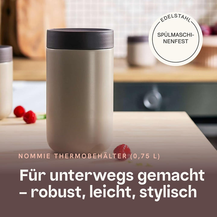 Berghoff Home Thermobehälter für Essen – 0,75L – Edelstahl Warmhaltebehälter – Thermobecher für Getr