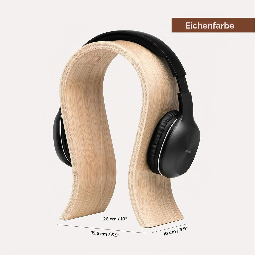 Valiai Kopfhörerhalter aus Holz für die Organisation auf dem Schreibtisch, minimalistisches, stilvol