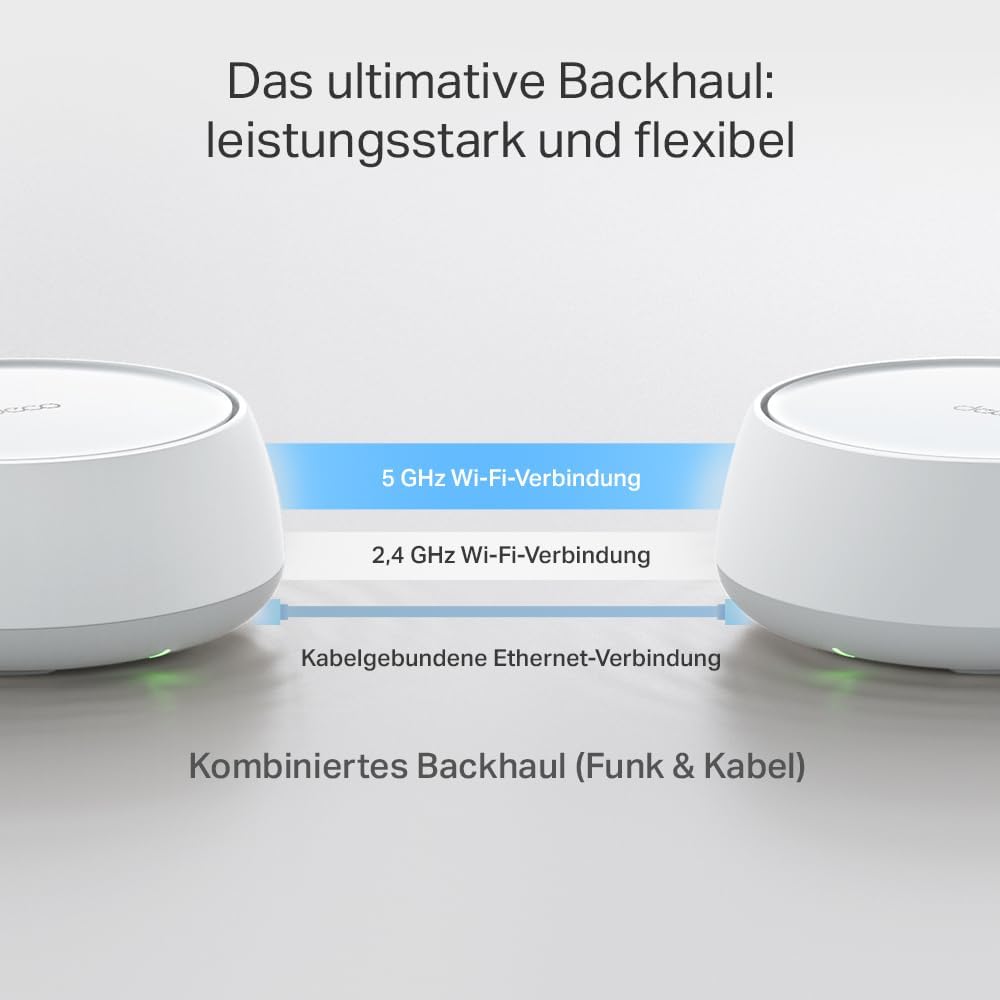 TP-Link Deco BE3600 Wi-Fi 7 Mesh-WLAN (3er Pack), 3,6 Gbps WLAN Dual-Band Router und Repeater, 2 × G