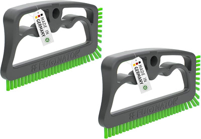 FUGINATOR® Fugenbürsten-Bundle 2 Bürsten in grau/grün - Reinigungsbürste zur Fugenreinigung in Bad,