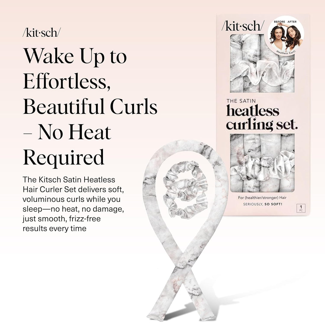 Kitsch Satin Heatless Curling Set - Lockenwickler für Heatless Curls | Heatless Hair Curler & Hot Ro