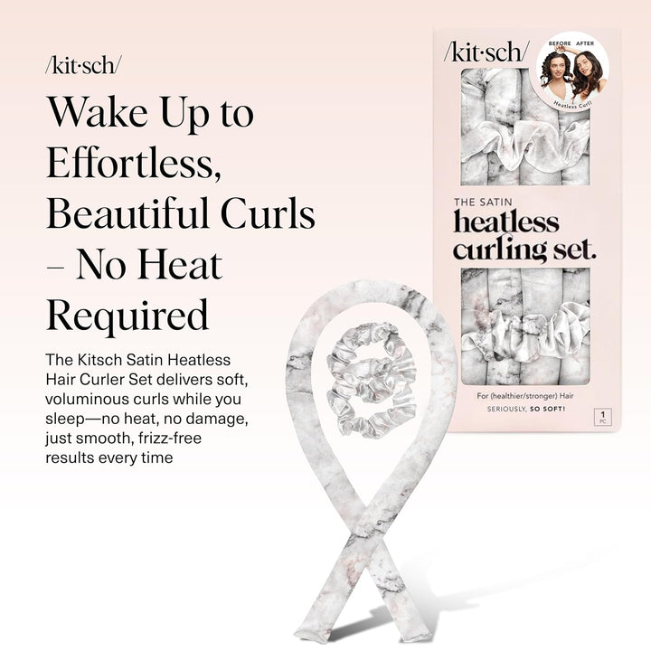 Kitsch Satin Heatless Curling Set - Lockenwickler für Heatless Curls | Heatless Hair Curler & Hot Ro