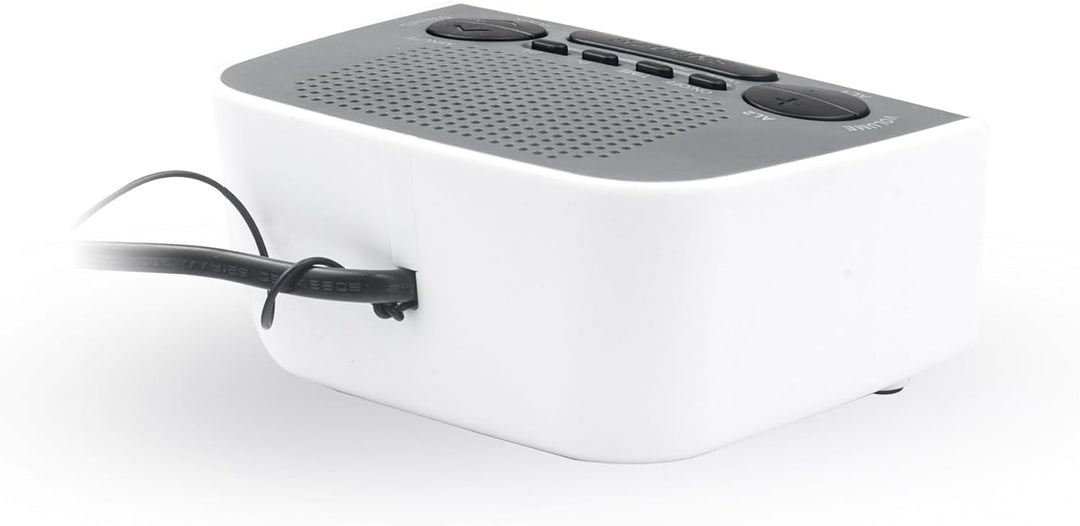 Elbe CR-932 Digitaler Funkwecker, mit AM-/FM-Radio, Schwarz/Weiss