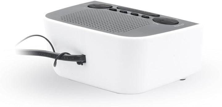 Elbe CR-932 Digitaler Funkwecker, mit AM-/FM-Radio, Schwarz/Weiss