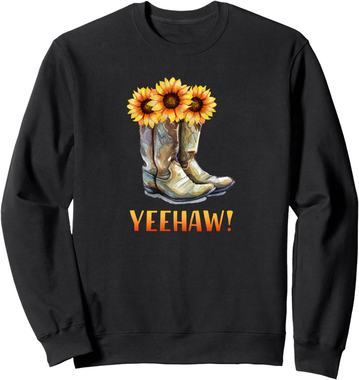 Country Cowgirl-Stiefel – Yeehaw Sweatshirt
