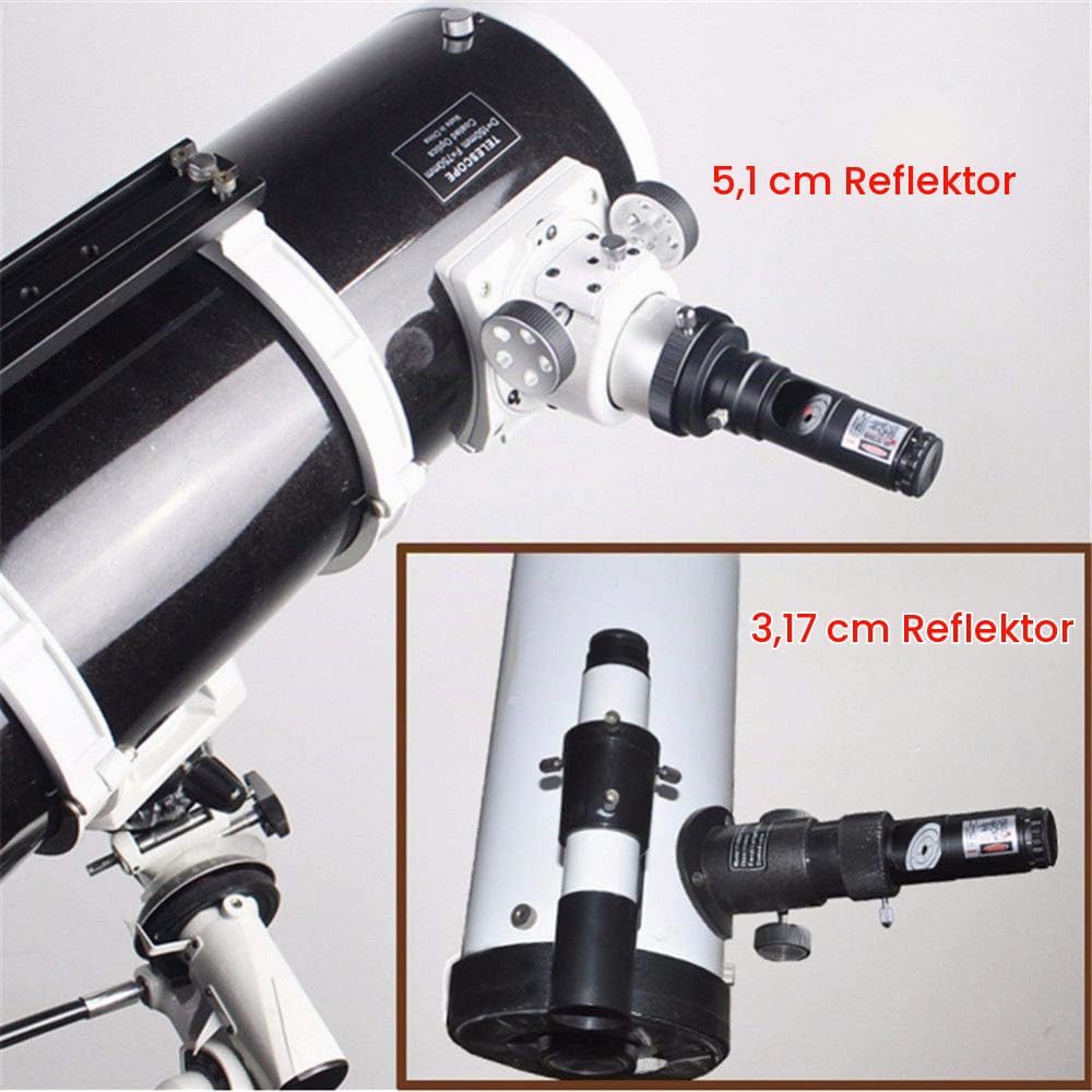 Teleskop-Laser-Kollimator 1,25 Zoll, Bysameyee Kalibrator mit 2 &