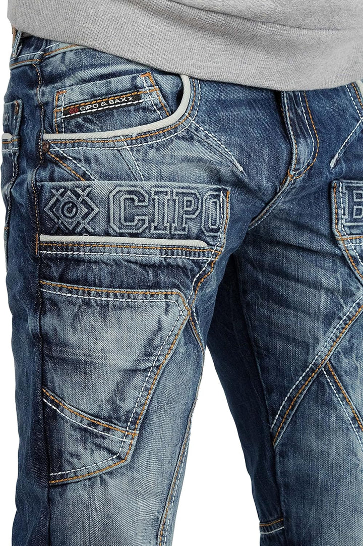 Cipo &amp; Baxx Herren Jeans CD391-bans W30/L34 30W / 34L Blau - 41, 30W / 34L Blau - 41