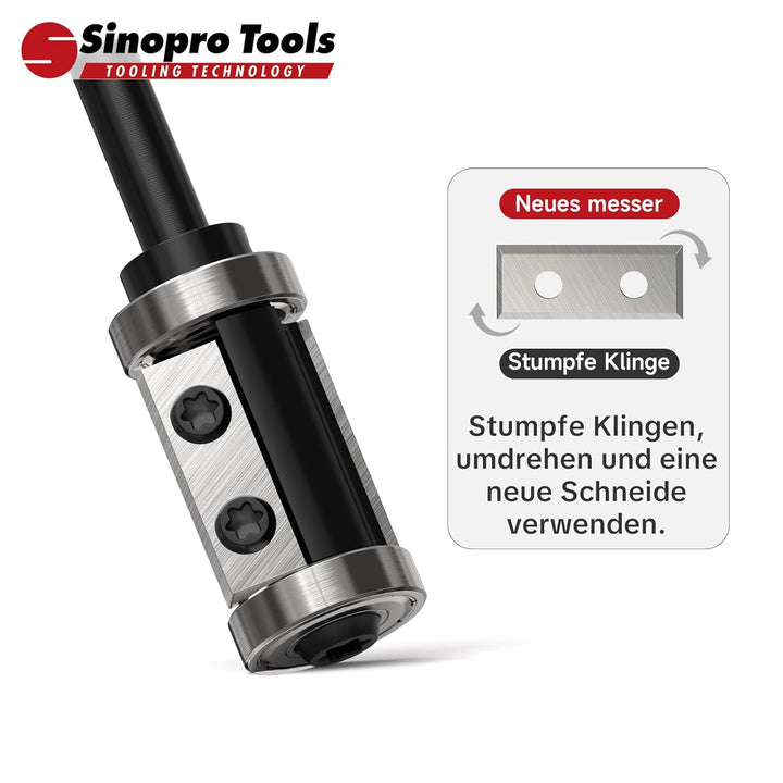 Sinoprotools Wendeplatten Bündigfräser HW – 8 mm Schaft, 22 mm Schneidendurchmesser, 30 mm Schneiden