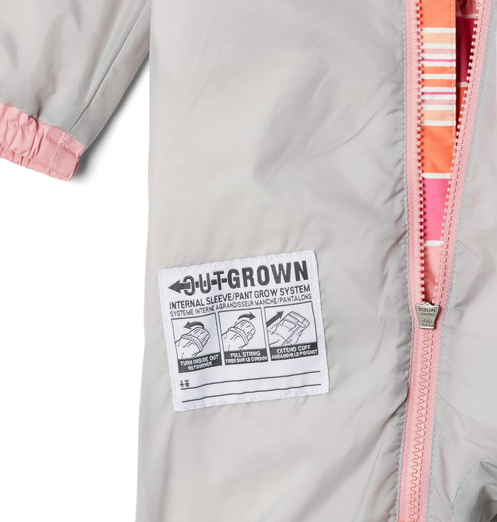 Columbia Unisex Regenanzug Baby, Critter Jitters II 3 Jahre Wild Geranium Danby Stripe, Pink Orchid,