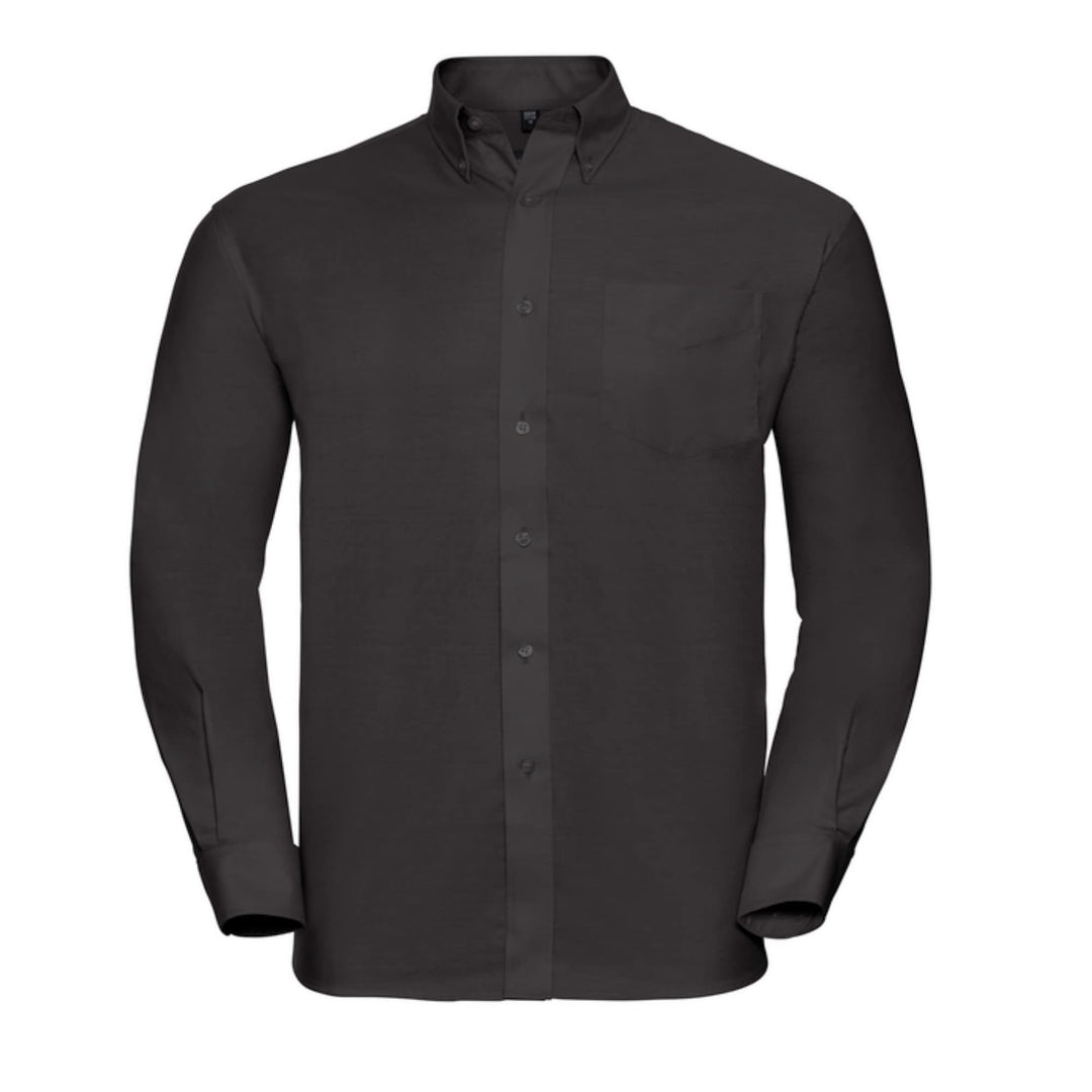 Herren Langarm Business Oxford Oberhemd mit Button-Down Kragen Easy Care Pflegeleicht Rückenpasse S