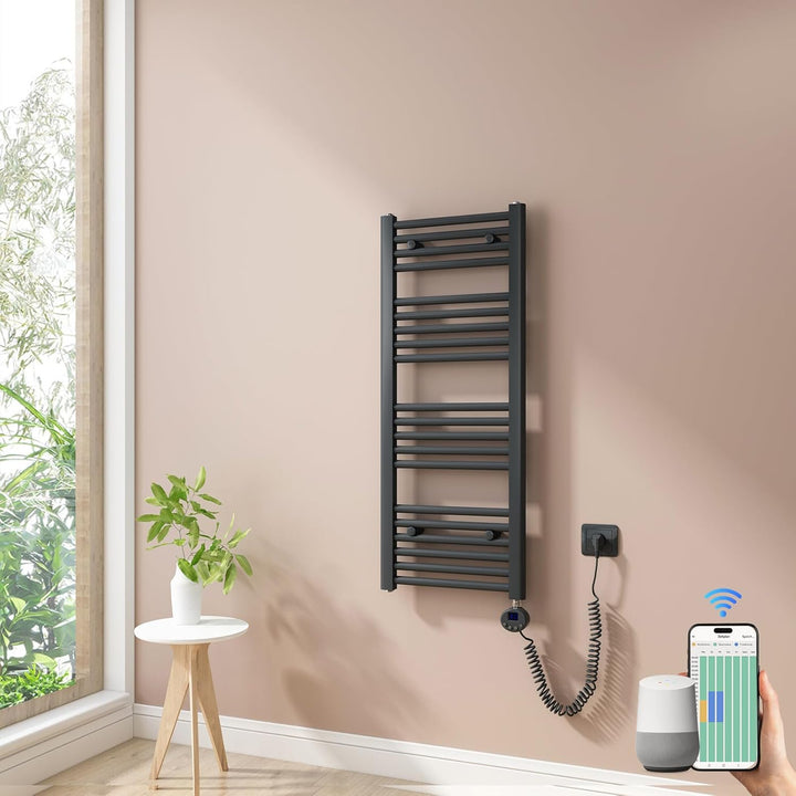 Heilmetz Smart WiFi Badheizkörper Elektrisch 100x40cm Elektrischer Handtuchtrockner mit Thermostat u
