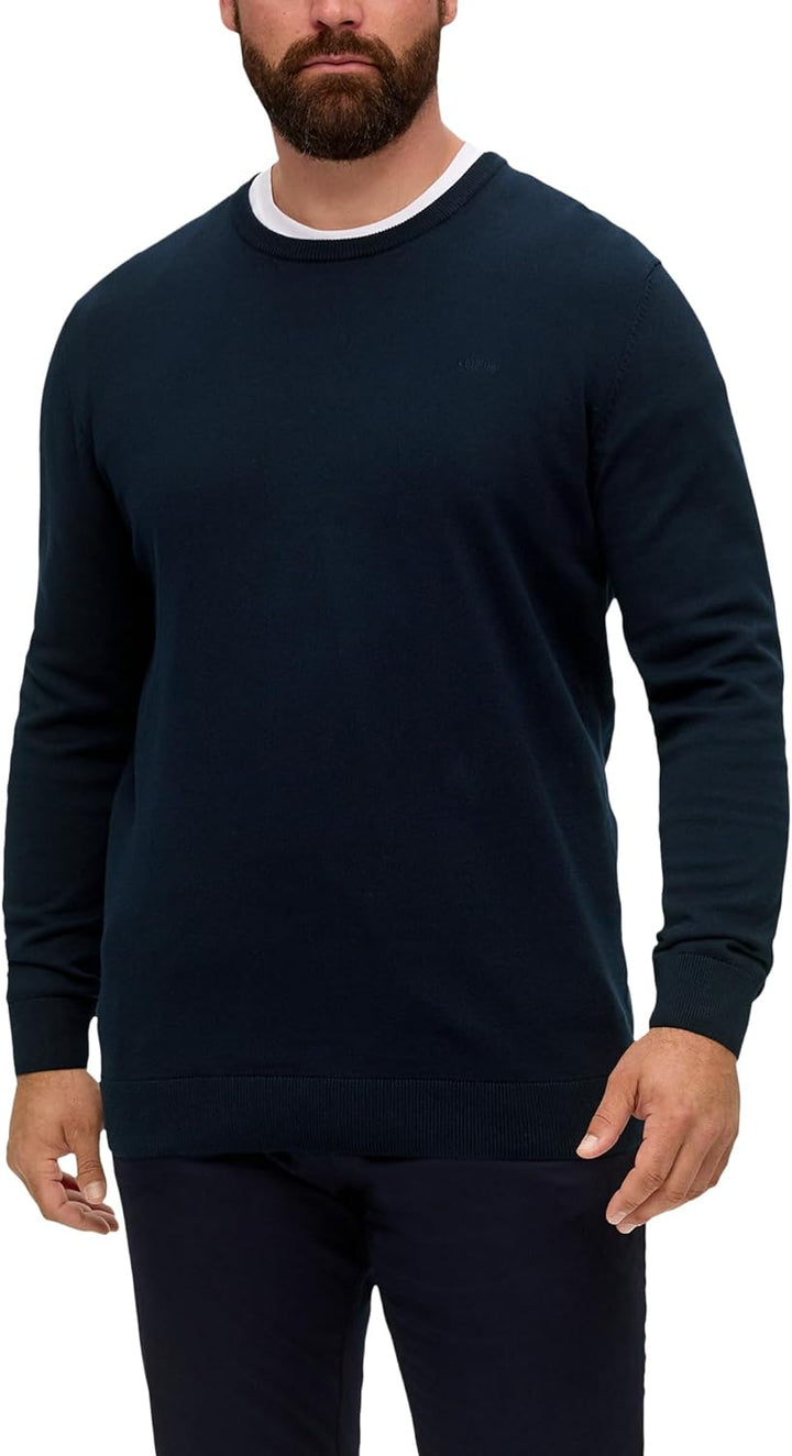 s.Oliver Pullover mit Crew Neck Herren XXL Grau, XXL Grau