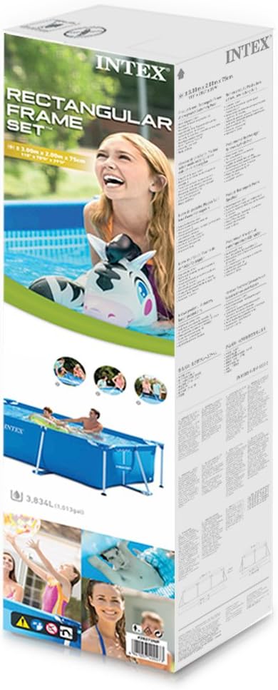 Intex Krystal Clear Sandfilteranlage SX925, Umwälzleistung 2.000 l/h, 26642, Weiss & Rectangular Fra