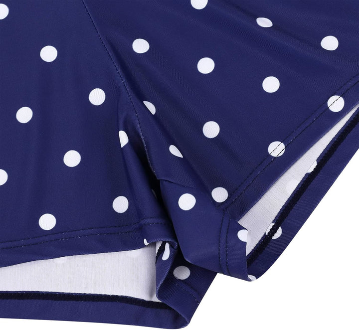 Clearlove Damen Badeanzug Einteiler Schwimmanzug Rüschen Retro Strandmode Einfarbig Bademode Bikini（