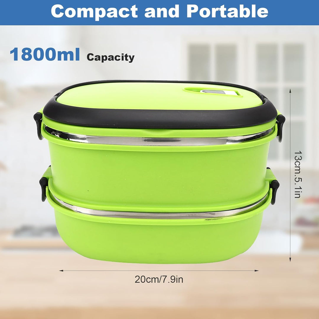 plplaaoo Tragbare Lunchbox, Thermo Bento Box, Edelstahl Lebensmittelbehälter, Isolier Lebensmittel A