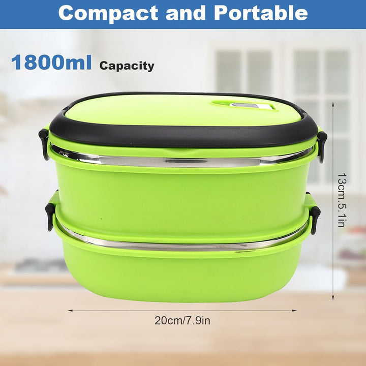 plplaaoo Tragbare Lunchbox, Thermo Bento Box, Edelstahl Lebensmittelbehälter, Isolier Lebensmittel A