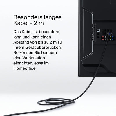 Belkin USB-C/DisplayPort 1.4-Kabel, 2 m, 32,4 Gbit/s, 8K bei 60 Hz oder 4K bei 144 Hz, mit HBR3, DSC