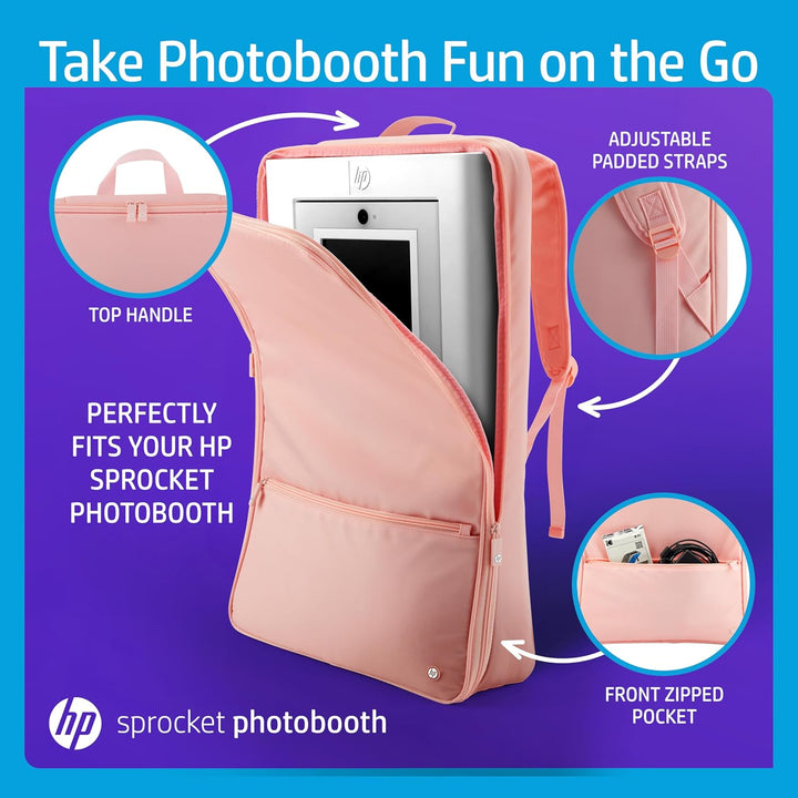 HP Reiserucksack für Sprocket Photobooth – Gepolsterte Tasche mit verstellbaren Schultergurten und F