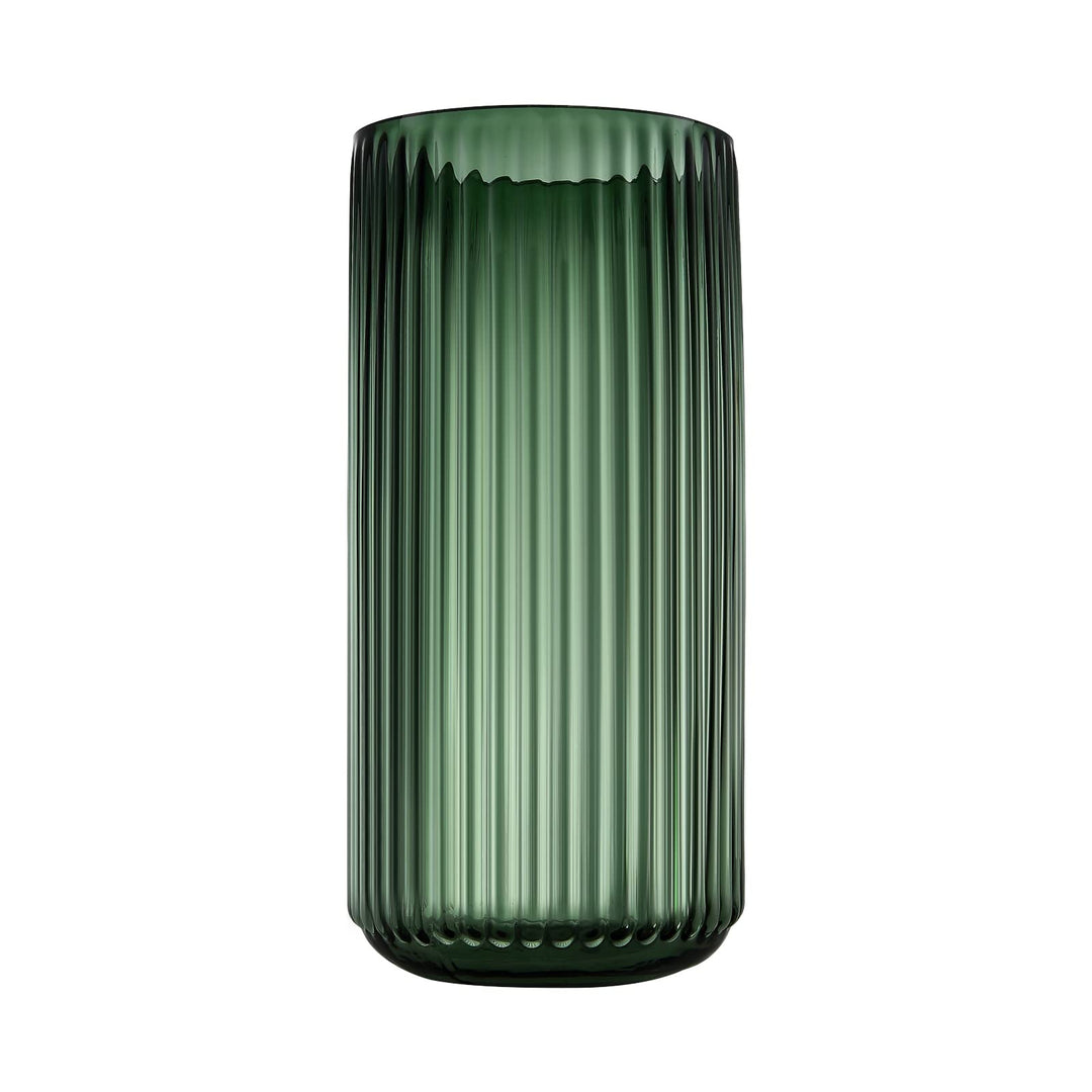Dinyeo Grosse zylinderförmige Blumenvase aus grünem Glas für Bauernhaus, Esstisch, Tafelaufsätze, De