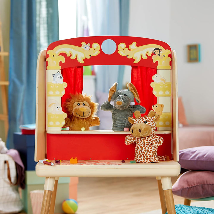 goki Handpuppen Wilde Tiere 3er Set aus Plüsch