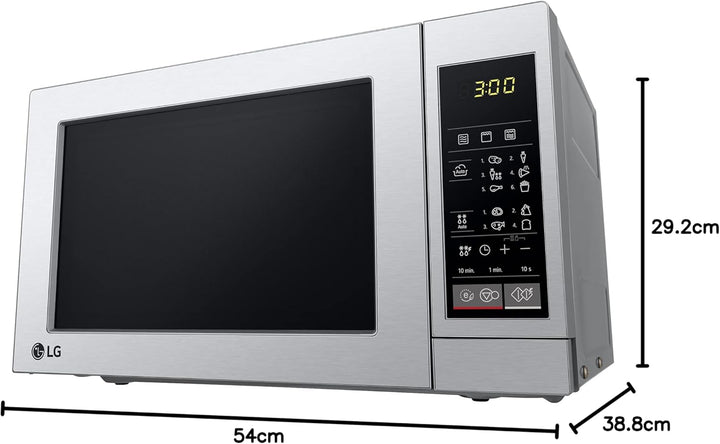 LG MH 6044 V Mikrowelle (700 W, 20 L Garraum, Grill, Edelstahl)