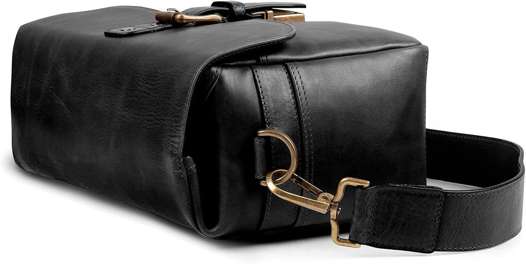 MegaGear MG1331 Torres Kameratasche - Kuriertasche aus echtem Leder für Spiegellose, Sofortbild- und