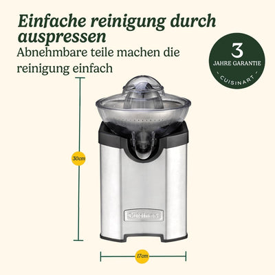 Cuisinart Saftpresse, Zitruspresse zum automatischen Entsaften von Zitrusfrüchten, mit BPA-freiem Ku