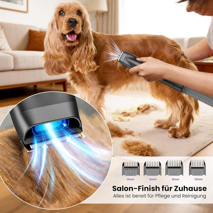 Akku Staubsauger 600W/58kPa/75Min, Staubsauger Kabellos mit Tierhaar-Entfilzer und Elektrorasierer,