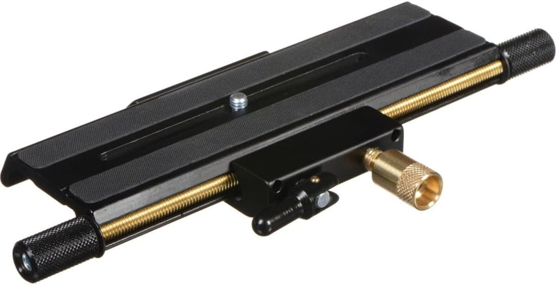 Manfrotto 454 Einstellschlitten (extrudiertes Aluminium, mit Rendelschraube) Single, Single