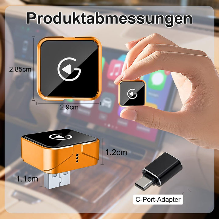 carplay Wireless Adapter, Android Auto Wireless Adapter für iPhone ios 10+ und Android 11+ System, S