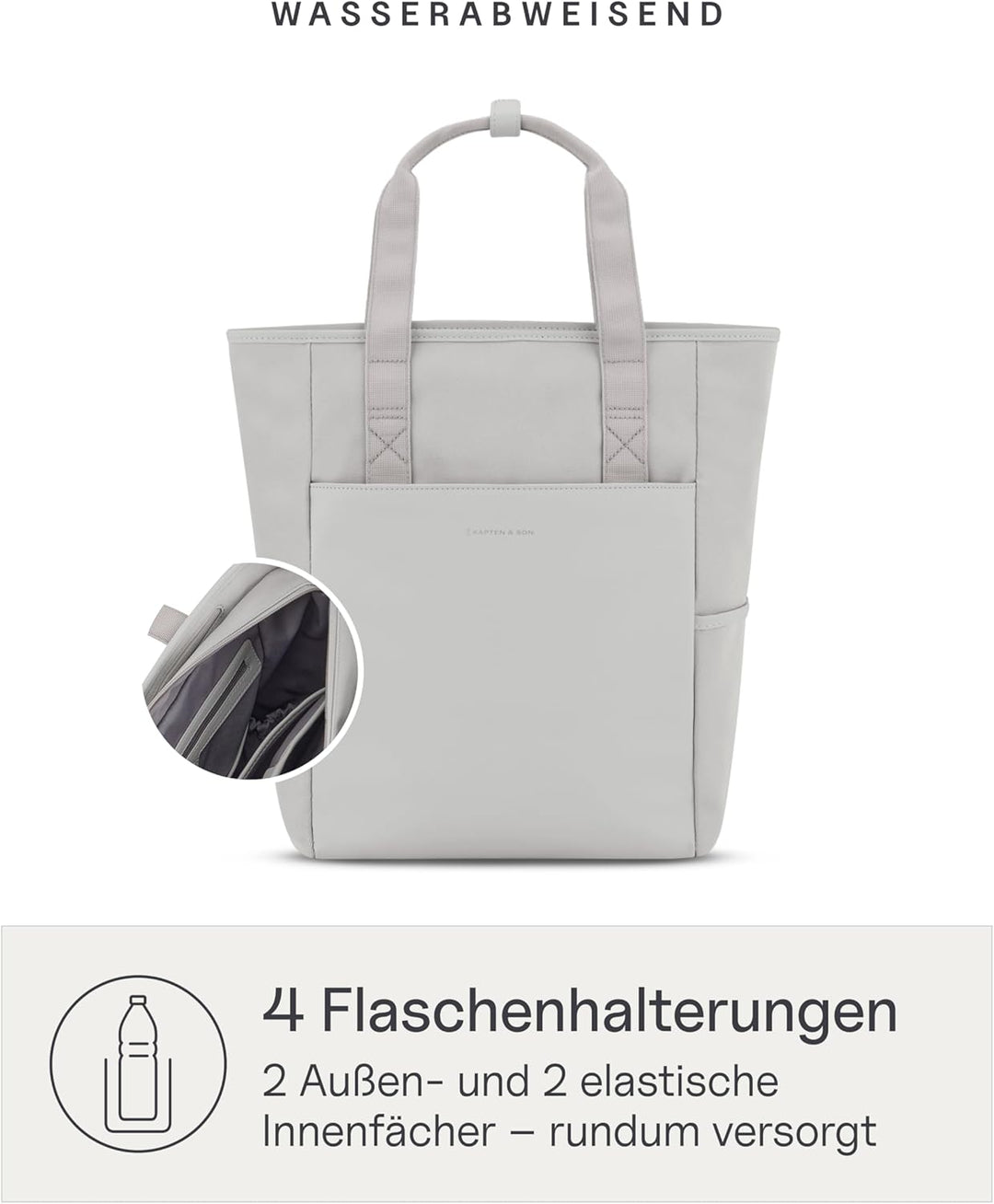 Kapten & Son Rucksack Lindby Diaper Set 20 L | 2in1 Wickelrucksack & Wickeltasche mit Kinderwagen- u