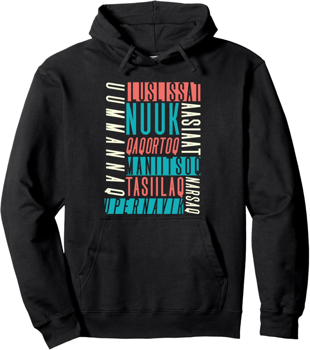 Städte Grönlands Pullover Hoodie