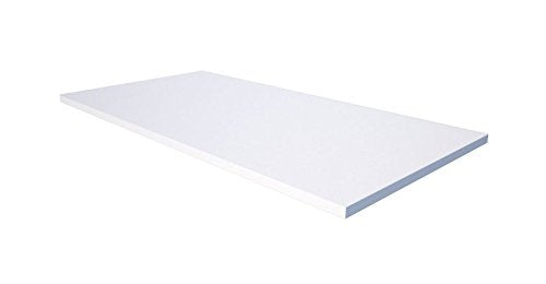 Akustikschaum Plattenabsorber glatt aus Basotect® weiss - 100cm x 50cm x 2cm - mit Selbstklebeausrüs