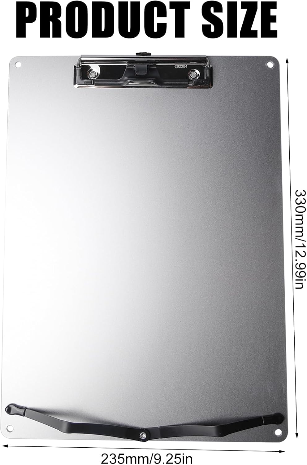 Metall-Klemmbrett, A4 Aluminium-Klemmbrett mit 154 cm verstellbarem Schultergurt, Edelstahl Must-Hav