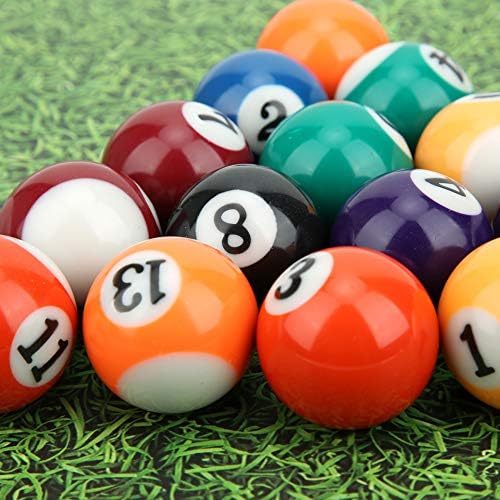 GOTOTOP Mini Pool Ball Billard Set, 16PCS 32MM Harz Kinder Pool Billardkugel Billardtisch Enthält 15