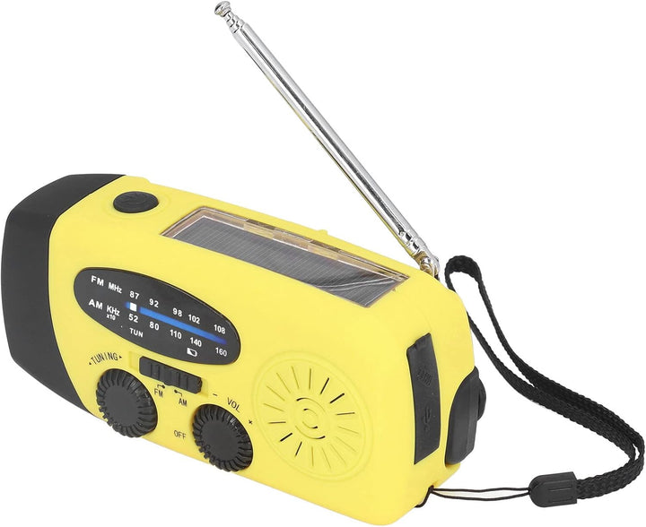 Solarhand -Kurbel Radio, Notfallradio FM/AM/WB (NOAA), mit Taschenlampen -LED -Licht, 360 ° Rotatabl