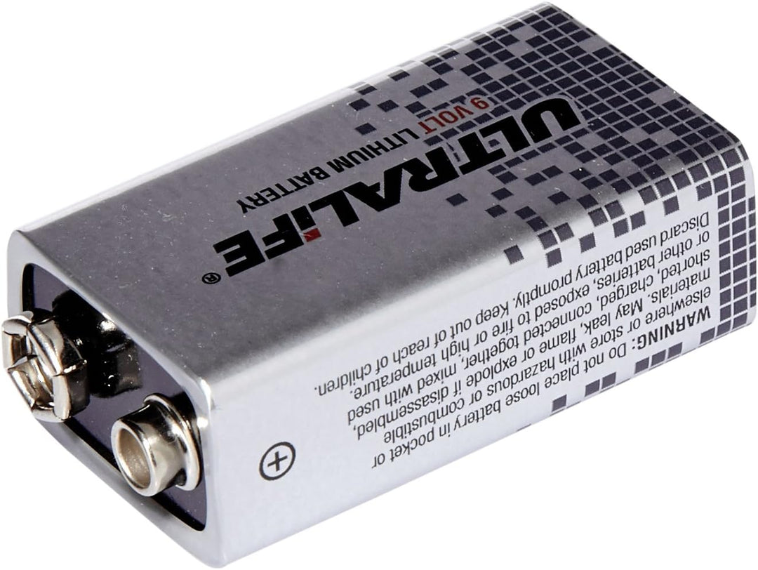 Ultralife Lithium Batterie (9 Volt, E-Block, U9VL, U9VL-J-P, 1200mAh, 10er Sparset) Single, Single