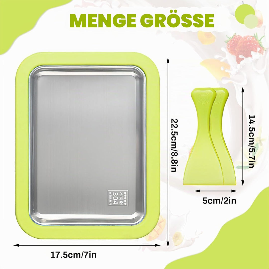 Eisplatte zum Eis Machen, Kommt mit 2 Spateln Ice Cream Machine, Ice Rolls Maschine, Eisenrollmaschi