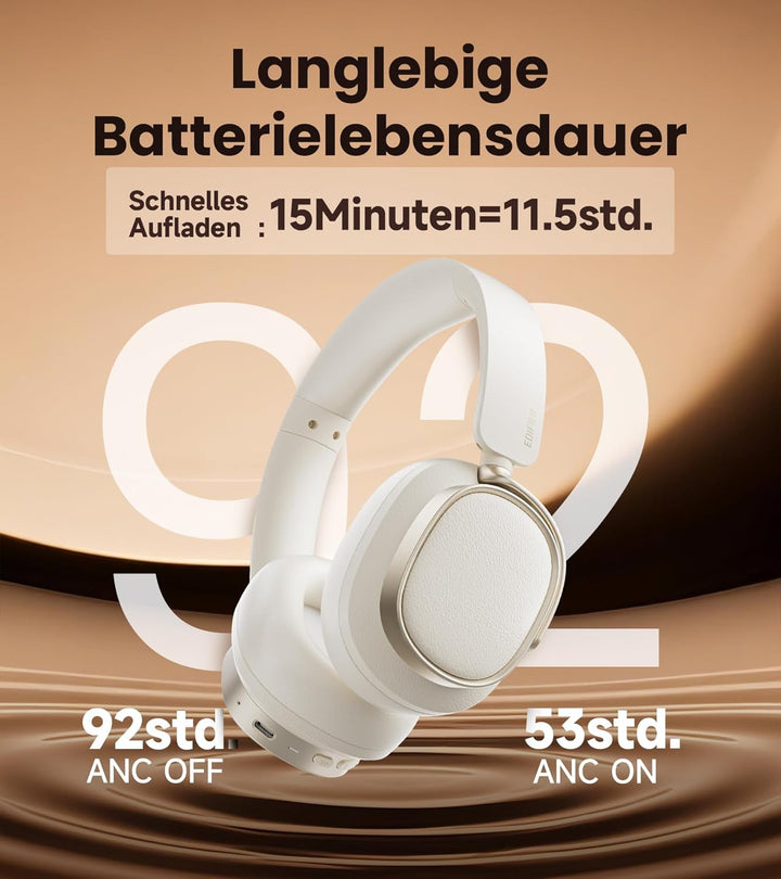 Edifier ES850NB Kabellose Over-Ear-Kopfhörer mit Geräuschunterdrückung, Hi-Res Audio Wireless, LDAC,