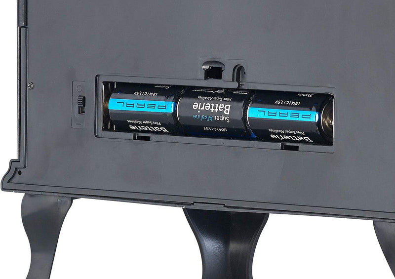 Carlo Milano Imitiertes Kaminfeuer: Deko-Elektrokamin mit Flammen-Effekt, Batterie-Betrieb, 35,5 cm