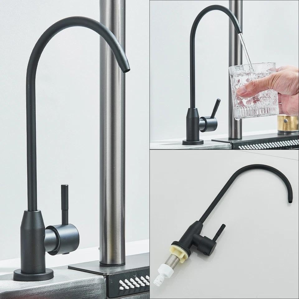 Edelstahl Küchenspüle Einbauspüle mit Wasserfallarmatur Spülbecken und Küchenarmatur Set Wasserfall