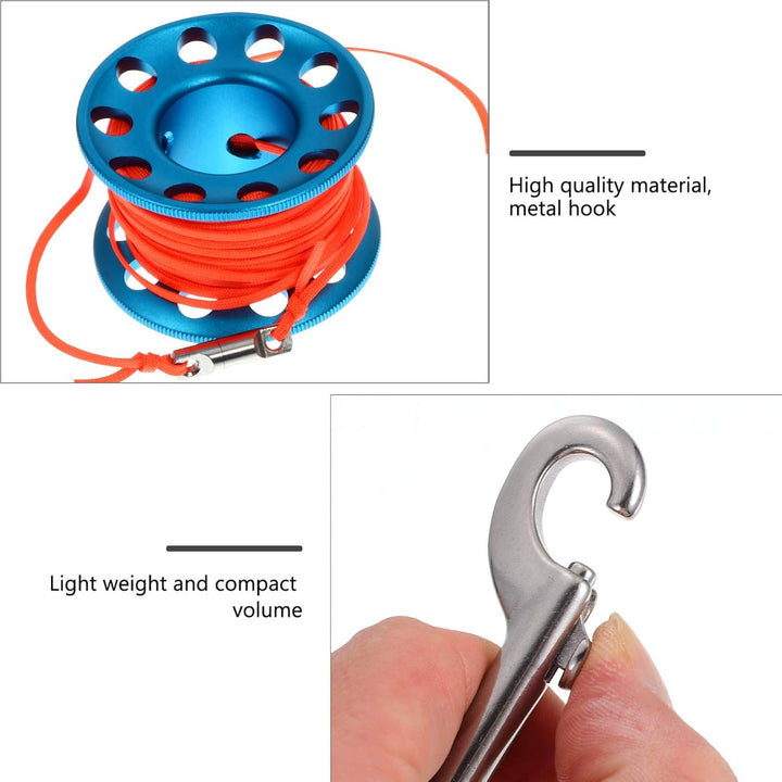 BESPORTBLE 1 Set von Scuba Tauchen Spool Höhle Tauchen Finger Spool Schnorcheln Spool Reel Blau, Bla