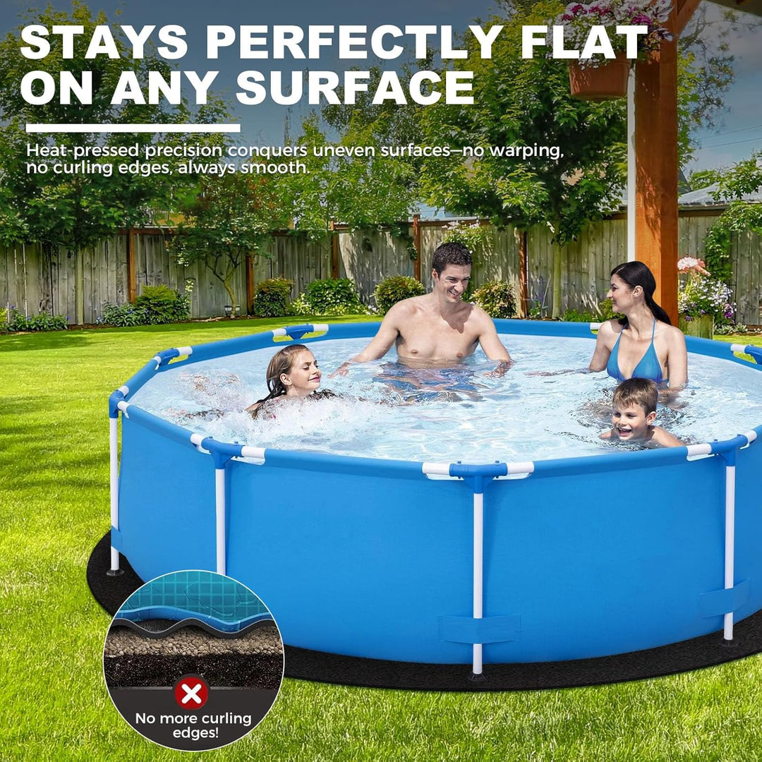 DriSubt 12 Fuss Runder Pool-Liner-Pad für oberirdische Pools, langlebig, um Durchbrüche zu verhinder