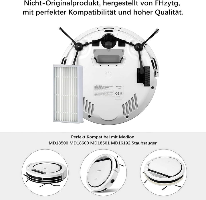 Staubsauger Ersatzteil Set,für Medion MD18500 MD18501 MD16192 MD18600,inklusive 1 Vorfilternetz,5 Fi