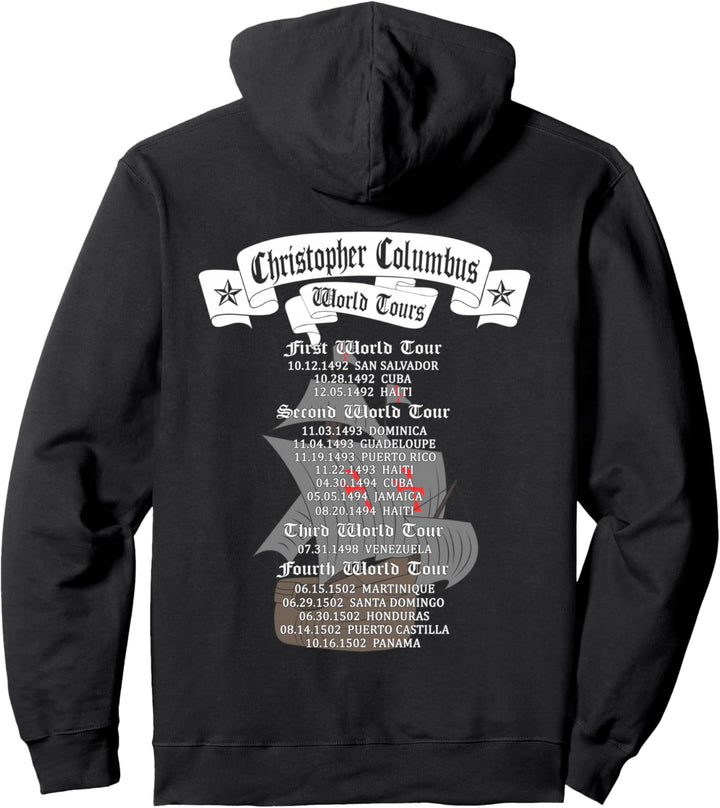 Geschichte with Backprint Christoph Kolumbus World Tour Pullover Hoodie