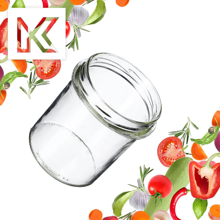 KADAX 10er Set Marmeladengläser 350ml TO82, Einmachgläser Vorratsgläser Mason Jar mit Schraubdeckel,