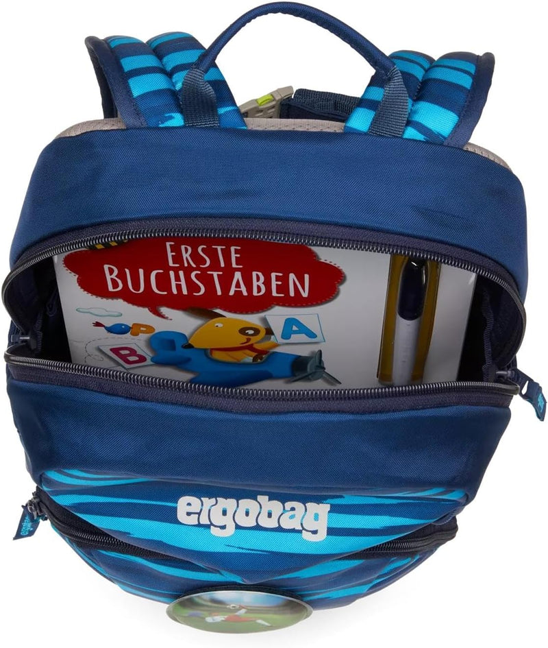 ergobag Unisex Kinder Ease Large Kids Backpack Rucksack Einheitsgrösse Bärt - Blau, Einheitsgrösse B