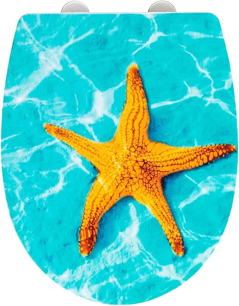 WENKO WC-Sitz Mod. Tonga mit Hochglanz-Oberfläche, Toilettendeckel mit Absenkautomatik, bruchstabile