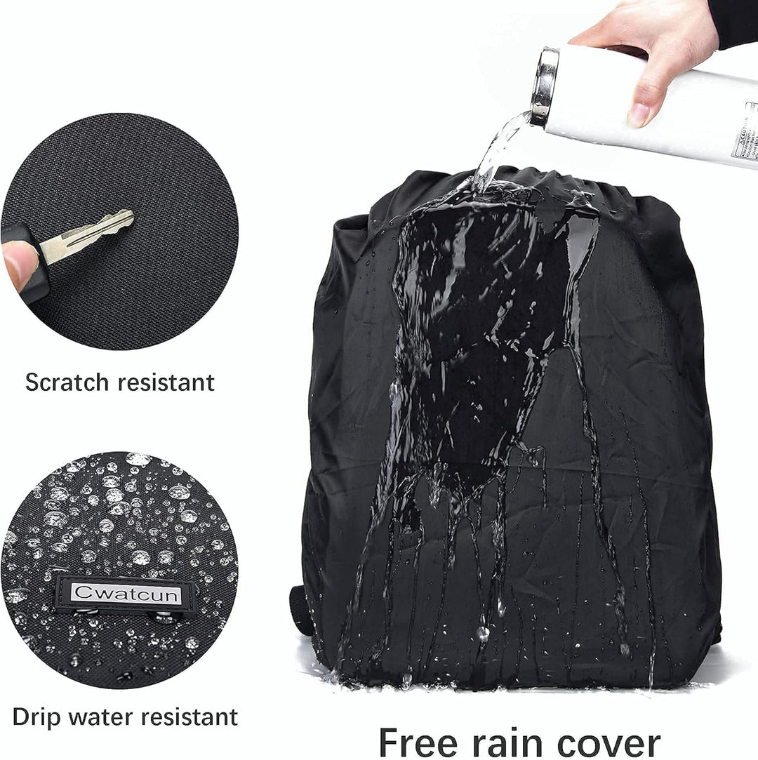 Cwatcun Kamerarucksack Camera Backpack Professioneller für spiegellose DSLR/SLR-Kamera, wasserdicht,